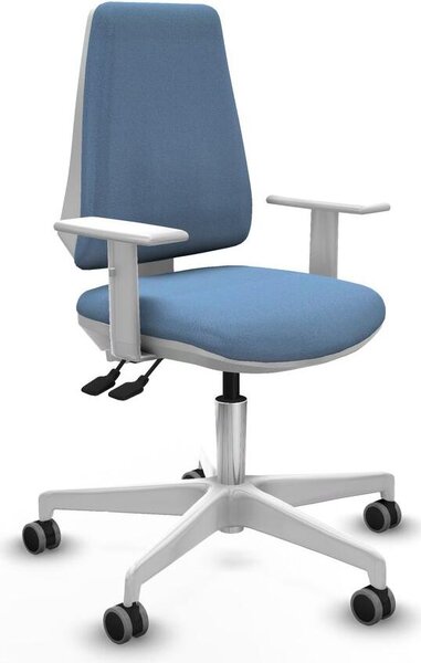 Sedia da ufficio Piqueras y Crespo modello B5B026G, colore blu cielo