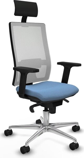 Sedia da ufficio Piqueras y Crespo 2D086N1, colore blu cielo