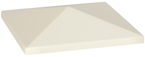 Outsunny Copertura per Gazebo da Giardino 3x3 m in Tessuto Oxford 600D con Fori di Drenaggio, Bianco Crema