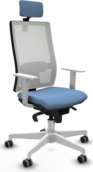 Sedia da ufficio Piqueras y Crespo, modello 4B026G2, colore blu cielo