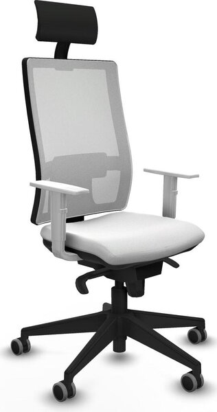 Sedia da ufficio Piqueras y Crespo, modello 4B066G1, colore bianco
