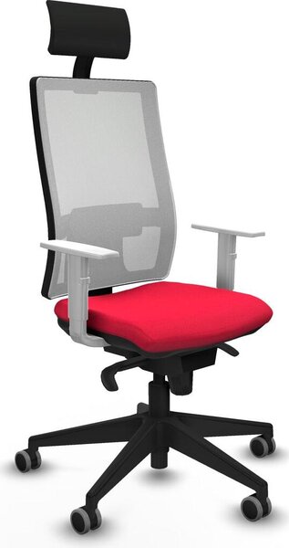 Sedia da ufficio Piqueras y Crespo, modello 4B066G1, colore rosso