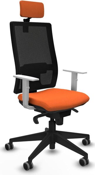 Sedia da ufficio Piqueras y Crespo, modello 4B066G2, colore arancione