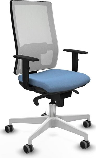 Sedia da ufficio Piqueras y Crespo, modello 1D026G0, colore blu cielo