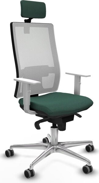Sedia da ufficio Piqueras y Crespo, modello 4B086G2, colore verde