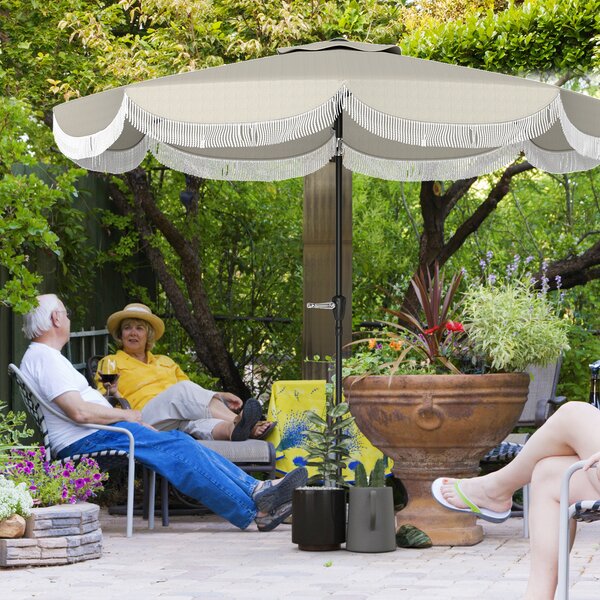 Outsunny Ombrellone da Giardino Ombrellone Esterno Inclinabile 2.7x2.7m Grigio | Aosom Italy