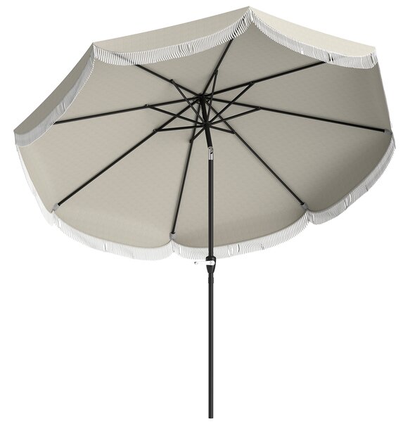 Outsunny Ombrellone da Giardino Ombrellone Esterno Inclinabile 2.7x2.7m Grigio | Aosom Italy