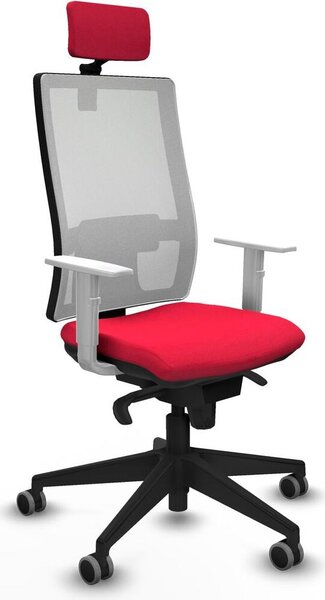 Sedia da ufficio Piqueras y Crespo, modello 4B066G2, colore rosso