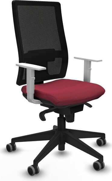 Sedia da ufficio Piqueras y Crespo, modello 4B066G0, colore granata
