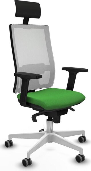 Sedia da ufficio Piqueras y Crespo modello 2D026G1, colore verde
