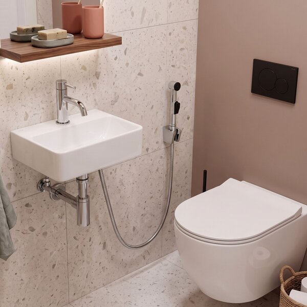 Miscelatore lavabo con bidetta Rea Lungo Chrome