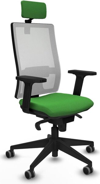 Sedia da ufficio Piqueras y Crespo, modello 2D066G2, colore verde