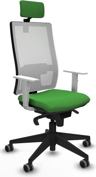 Sedia da ufficio Piqueras y Crespo, modello 4B066G2, colore verde