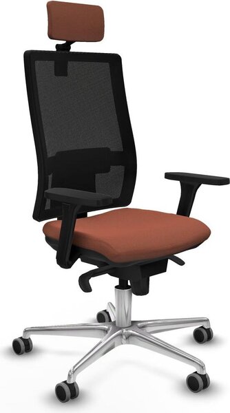 Sedia da ufficio Piqueras y Crespo, modello 3D086G2, colore marrone
