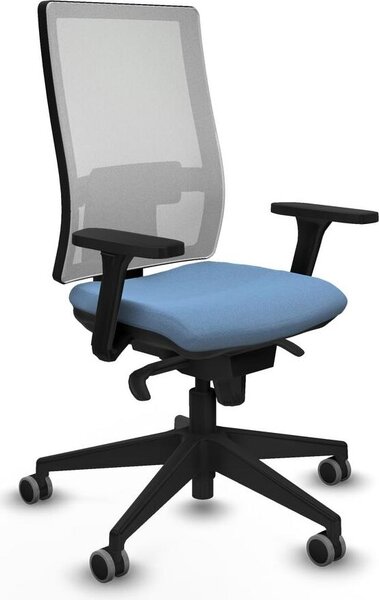 Sedia da ufficio Piqueras y Crespo modello 3D066G0, colore azzurro cielo