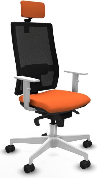 Sedia da ufficio Piqueras y Crespo, modello 4B026N2, colore arancione