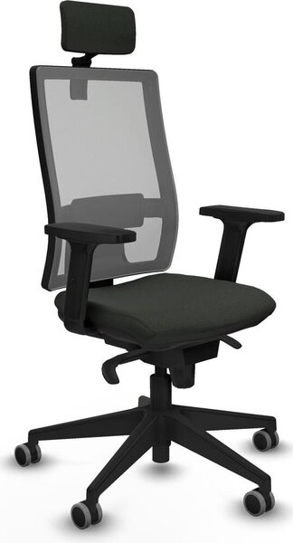 Sedia da ufficio Piqueras y Crespo 2D066G2, colore nero