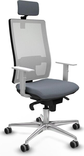Sedia da ufficio Piqueras y Crespo, modello 4B086G2, colore grigio