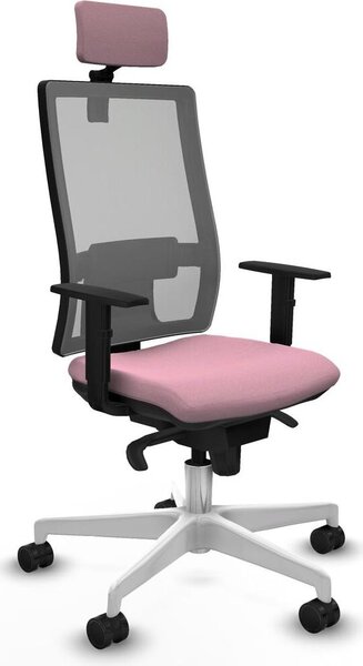 Sedia da ufficio Piqueras y Crespo, modello 1D026N2, colore rosa