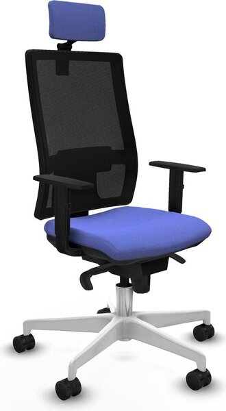 Sedia da ufficio Piqueras y Crespo, modello 1D026N2, colore azzurro chiaro