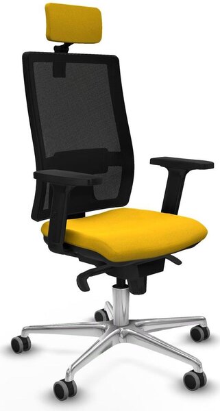 Sedia da ufficio Piqueras y Crespo 2D086G2, colore giallo