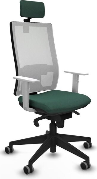 Sedia da ufficio Piqueras y Crespo, modello 4B066G2, colore verde