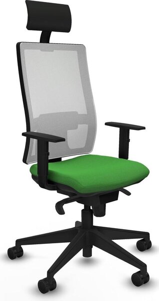 Sedia da ufficio Piqueras y Crespo, modello 1D066N1, colore verde