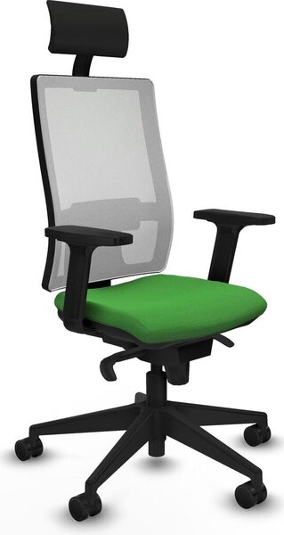 Sedia da ufficio Piqueras y Crespo, modello 2D066N1, colore verde