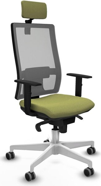 Sedia da ufficio Piqueras y Crespo, modello 1D026G2, colore verde