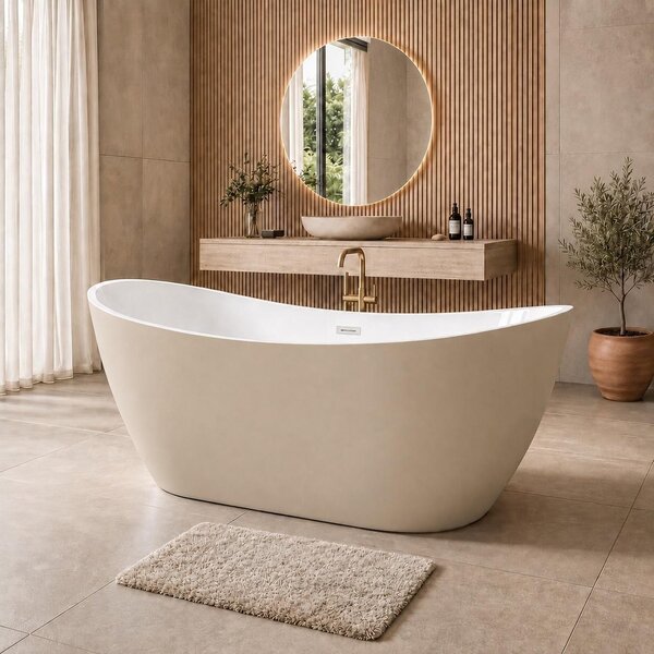 Badplaats Vasca da Bagno Alegre 170 x 78 x 68 cm – Vasca Freestanding – Cashmere