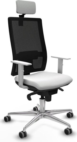 Sedia da ufficio Piqueras y Crespo, modello 4B086G2, colore bianco