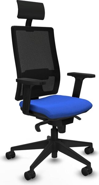Sedia da ufficio Piqueras y Crespo modello 2D066N1, colore blu