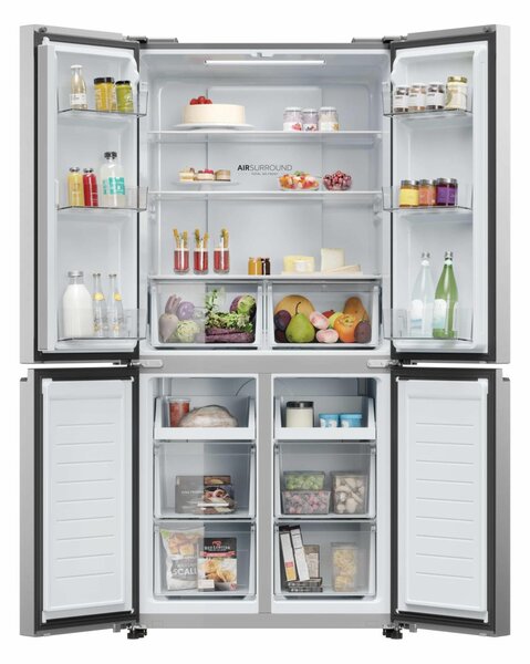 Haier Frigorifero Americano Side by Side Capacit 467 Litri Classe energetica D Raffreddamento No Frost colore Acciaio Inox - HCR3818DNMM Cube 83 S