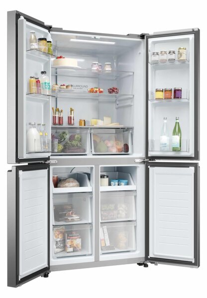 Haier Frigorifero Americano Side by Side Capacit 467 Litri Classe energetica D Raffreddamento No Frost colore Acciaio Inox - HCR3818DNMM Cube 83 S