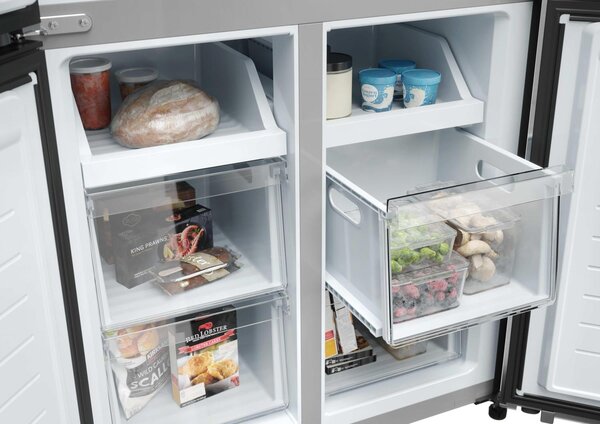 Haier Frigorifero Americano Side by Side Capacit 467 Litri Classe energetica D Raffreddamento No Frost colore Acciaio Inox - HCR3818DNMM Cube 83 S