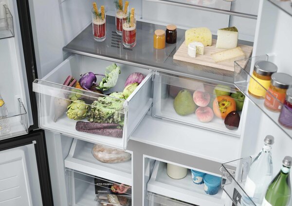 Haier Frigorifero Americano Side by Side Capacit 467 Litri Classe energetica D Raffreddamento No Frost colore Acciaio Inox - HCR3818DNMM Cube 83 S