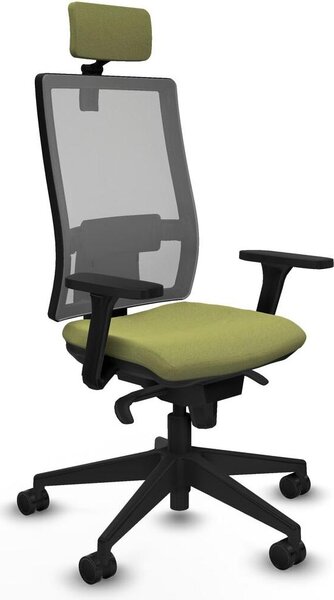 Sedia da ufficio Piqueras y Crespo, modello 3D066N2, colore verde