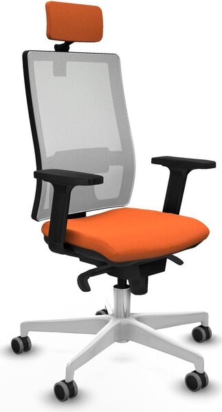 Sedia da ufficio Piqueras y Crespo modello 2D026G2, colore arancione