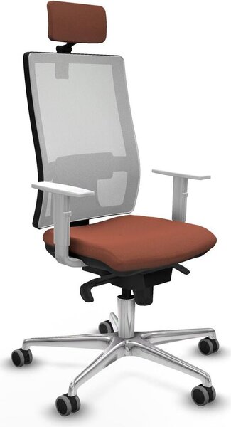 Sedia da ufficio Piqueras y Crespo, modello 4B086G2, colore marrone