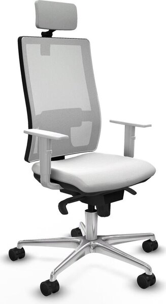 Sedia da ufficio Piqueras y Crespo, modello 4B086N2, colore bianco
