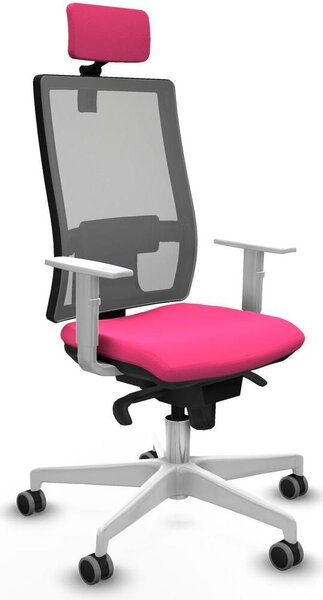 Sedia da ufficio Piqueras y Crespo, modello 4B026G2, colore rosa