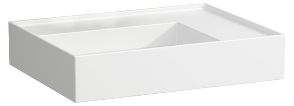 LAUFEN Kartell lavabo, sans trou pour robinet, sans trop-plein, tablette à droite, 600x460mm, H8103344001121, H8103344001121