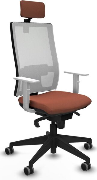 Sedia da ufficio Piqueras y Crespo, modello 4B066G2, colore marrone
