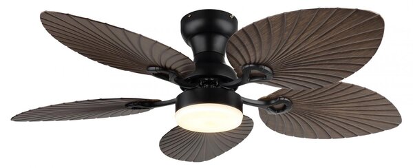 GLOBO LIGHTING Ventilatore da Soffitto con Telecomando con Luce Lampadario Ventilatore 5 Pale Diametro 107 cm colore Legno Scuro - 03672B