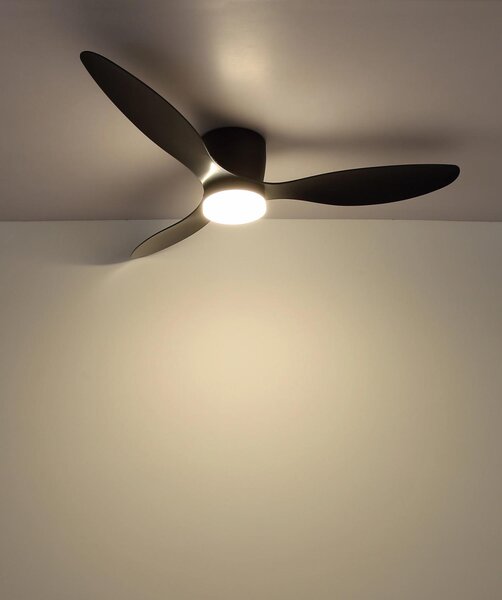 GLOBO LIGHTING Ventilatore da Soffitto con Telecomando con Luce Lampadario Ventilatore 3 Pale Diametro 131.5 cm colore Nero - 03666S