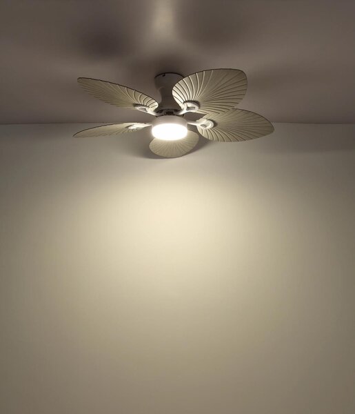 GLOBO LIGHTING Ventilatore da Soffitto con Telecomando con Luce Lampadario Ventilatore 5 Pale Diametro 107 cm colore Bianco - 03672W