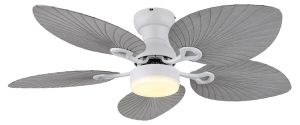 GLOBO LIGHTING Ventilatore da Soffitto con Telecomando con Luce Lampadario Ventilatore 5 Pale Diametro 107 cm colore Bianco - 03672W