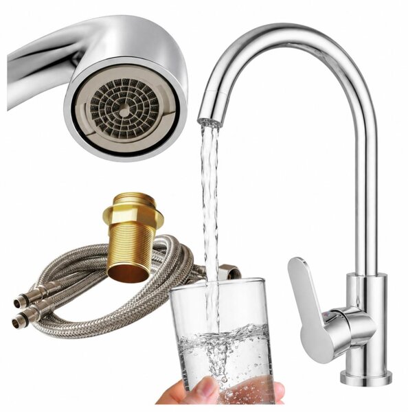 Granitan - Miscelatore cucina - Rubinetto cucina - Miscelatore lavello cromato - PRESTIGE