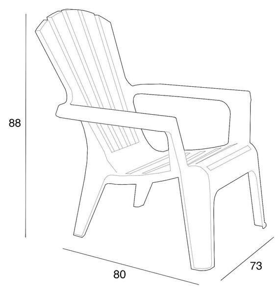 MARYLAND - poltrona da giardino in plastica