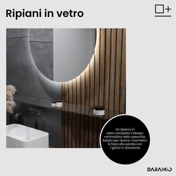 Specchio atipico con luce LED G10